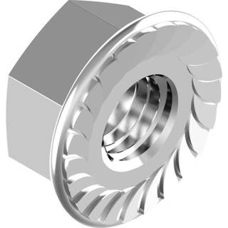 Wasi Flangemøtrik m12 12MM a4 sw18 din 6923