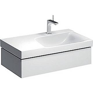Geberit Xeno² underskab til håndvask med fralægningsplads, med en skuffe: B=88cm, H=22cm, T=46.2cm, Hvid / Lakeret blankpoleret, Bredde håndvask=90cm
