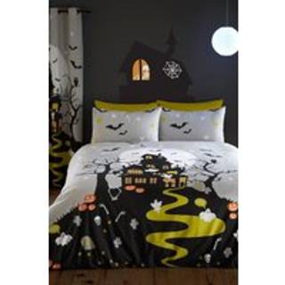 Bedlam Bedlam Grey Haunted House Glow in the Dark Duvet Cover Set