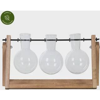 Blomster/dekorations glas - 3 stk ophængt på stand i sakse stativ
