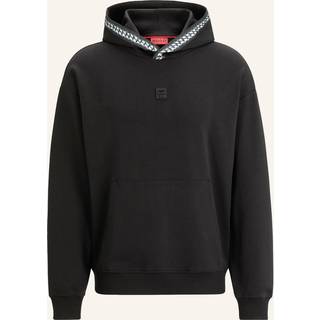 HUGO Herren Hoodie schwarz unifarben