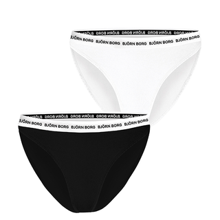 Björn Borg Core Logo High Waist Brief 2-pack Sort, XS
