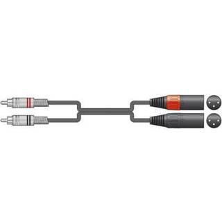 High quality 2 x Phono til 2 x XLR han kabel - 0.75 m