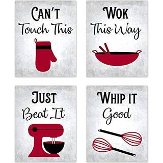 80'erne musik sange retro vintage inspirerende k?kken v?gkunst spisestue cafe og restaurantindretning r?d sort gr? og hvid bagning udskrifter pla