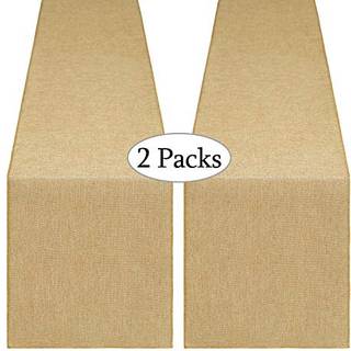 B-cool 2 stykker jutebr?tter l?bere 13x108 tommer efter?rstabel runner kommode til bondeg?rd jute bordl?ber stof bryllupsfest hjemme spisning dek