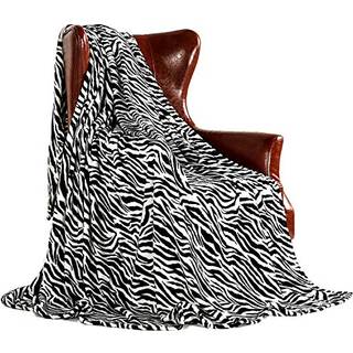 Merrylife kast t?ppe til sofa seng bl?d dekorativ ultra-plush farverig t?ppe queen size rejser kaster overdimensioneret (90 """" 90 """" zebra)