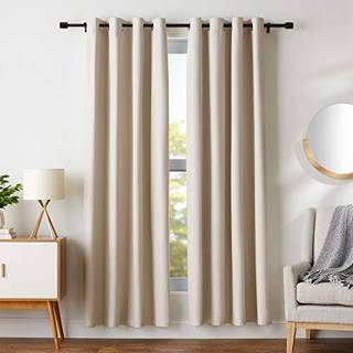Amazon Basics Room Darkering 84 inches Long Blackout Window Curtains 2 Panels med Grommets til stue og sovev?relse 52 x 84 tommer beige