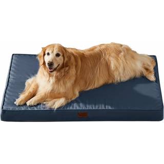 BFPETHOME udendrs hundeseng til store hunde Vandtt ortopdisk med aftageligt vaskbart betrk ggekasse skummtte. (36 x 27 i Navy)