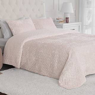 Mellanni Oversized Queen Velvet Quilt Set - Beddding Cover med Shams - Ultrasonic Quilting Technology - 3 Piece Oversized Quilt Set - Bednings &