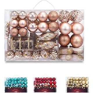 AMS 90CT julekugler Plastiske ornamenter Shatternsof Tree Pedants tilbeh?r S?sonbestemt med h?ndhj?lp gave?ske til Xmas Holiday (90ct Champagne)