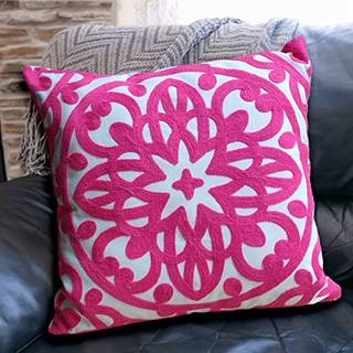 Alysheer broderet dekorativ kastpudebetr?k 18x18 inches klassisk boho mandala strik m?nster bondeg?rd hytte bomuld l?rred pude kuffert til sofa s