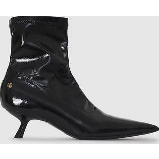 Hilda Boots - High-Shine Black 38