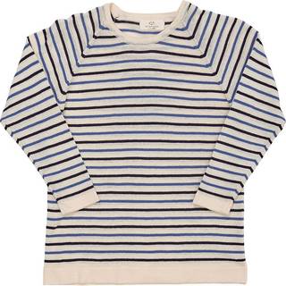 Copenhagen Colors GOTS Tynd Strikket Sweater Cream Navy Green 110 cm  Beige  110 cm  Unisex