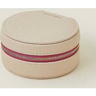 Accessorize Accessorize Cream Medium Round Jewellery Box