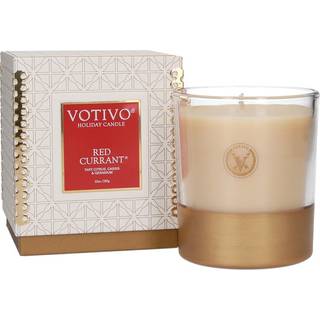Votivo Red Currant 10 Oz Holiday Candle | Soja voksblanding | Julslys | Lys gaver | Ferieindretning | 75 timers forbr?ndingstid | Langvarig og me