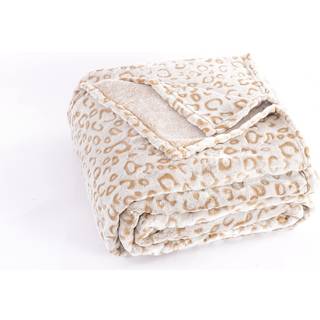 Behagelig Boulevard | Leopard kast tæppe fleece premium letvægt hyggeligt varmt plys mikrofiber sengetæppe til sofa sofa og seng (brun dronning (