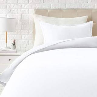 Amazon Basics Letvægt 2 stykker Mikrofiber Dyenovertræk sæt med lynlås lukning Twin/Twin XL Bright White Solid