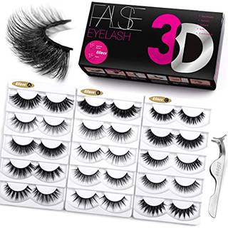 Eliace Fluffy øjenvipper 3d minkvipper katte øjne 15 blandede stilarter 15 par genanvendelige bløde falske øjenvipper volumenstrimler vipper natu