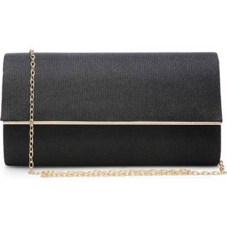 Dasein Women's Evening Bag Glitter Clutch Wedding Bridal Purse Sparkle Cocktail Party Prom Handbag (1-Black)