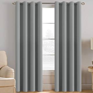 H.VersailTex Blackout Room Darkering Thermal Isolated Grommet Window Curtains Drapes Draperies til stue/sovev?relse Energibesparende gardiner til