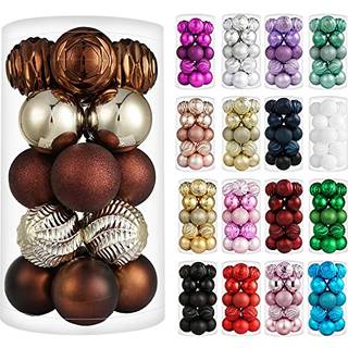 XMasexp 16ct Christmas Balls Ornamenter - Shattersikker stor h?ngende kugle dekorative julekugler til ferie bryllupsfest Xmas Tree Decoration (3,