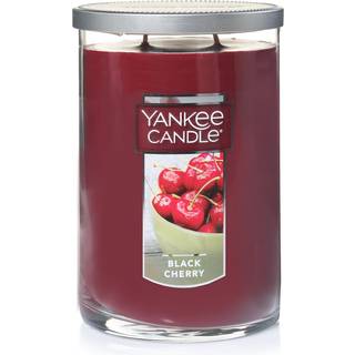 Yankee Candle Black Cherry Duftende klassiske 22 oz store tumbler 2-wick stearinlys over 75 timers forbr?ndingstid ideel til efter?r indend?rs sa