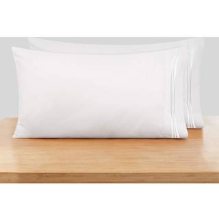Nestl White King Pillow Cases 20x40 tommer blød mikrofiberkonvolut lukning King Størrelse Sæt på 2