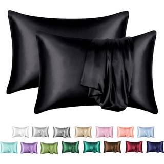 MR & HM Satin Pillowcase til hår og hud silke satin pudebetræk 2 pakke king size pude sager sæt med 2 silkeagtigt pudebetræk med konvolutlukning