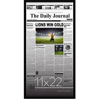 AmericanFlat 11x22 Avisramme i sort - Assorteret medieartikel Cover Frame - H?ngende hardware Inkluderet - 22x11 Forside Avis Picture Frame