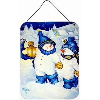 """" Caroline's Treasures PJC1009DS1216 F?lg mig Snowman Wall eller Door Hanging Prints 16 X 12 """" """" Multicolor """"