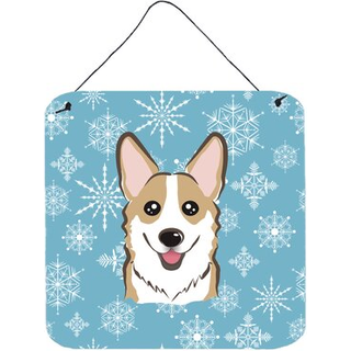 """" Caroline's Treasures Snowflake Sable Corgi Wall eller Door Hanging Prints BB1687DS66 6HX6W Multicolor """"