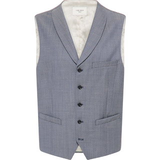 Carl Gross Herren Weste blau meliert