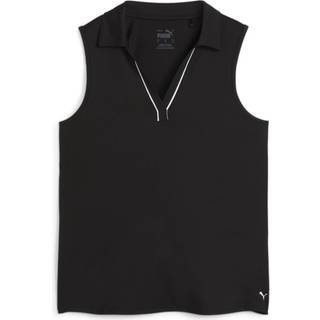 Puma Cloudspun Piped (2024) Dame Poloshirt Uden Ærmer - Puma Black - Str. XL