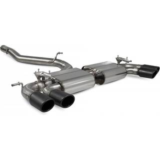 Scorpion Non-Resonated Cat/GPF Back System with Electronic Valves - VW MK7.5 Golf R - Monaco Ceramic