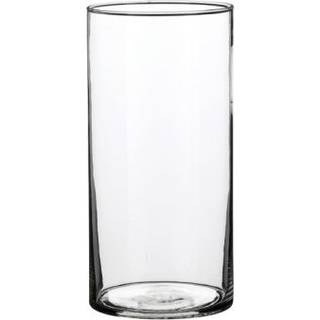 Cylinder glasvase 25 cm høj 12 cm i dia