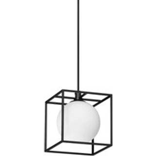 Ideal Lux Lingotto hængelampe, 1 lyskilde, sort, opalglas