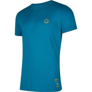 La Sportiva Men's Climbing On The Moon T-Shirt Turchese/Giallo, XL
