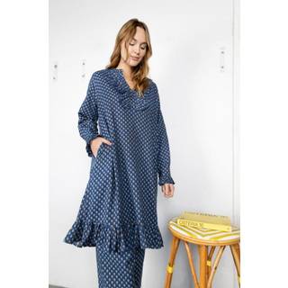 BCFLORA Ruffle dress - Blue Floral - S/M