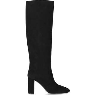 VIA ROMA 15 BLACK SUÈDE HEELED HIGH BOOT