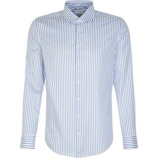 Seidensticker Herren Hemd blau gestreift Slim Fit