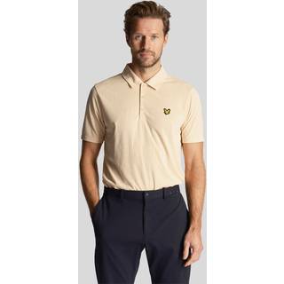 Lyle & Scott Monogram Jacquard Polo Shirt L SAND DUNE