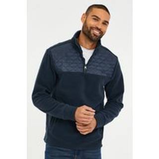 Threadbare Threadbare Quarter Zip Quiltet Fleece Trøje