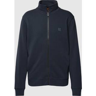 BOSS Orange Herren Sweatjacke blau unifarben