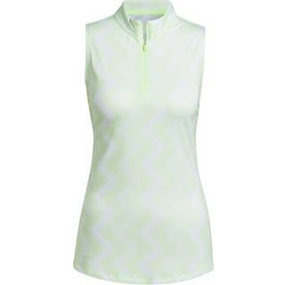 Women's Ultimate365 Ottoman Printed Sleeveless Polo Shirt - White - L
