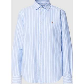 Polo Ralph Laurentil kvinder. 211891377004 Blåstribet skjorte (38), Casual, Bomuld, Klassisk, Lange ærmer