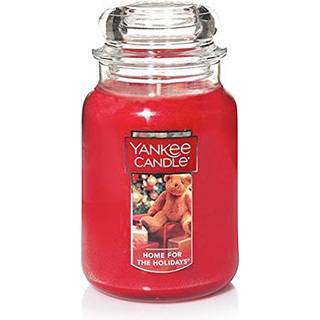 Yankee stearinlys hjem til ferien duftende klassiker 22 oz stor krukke enkelt v?ger stearinlys over 110 timers forbr?ndingstid