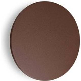 Ideal Lux udendørs væglampe Punto, brun, Ø 24 cm metal