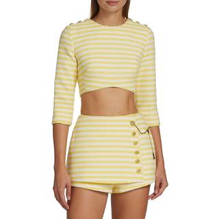 Zimmermann Hide Tide striped crop top - yellow - M