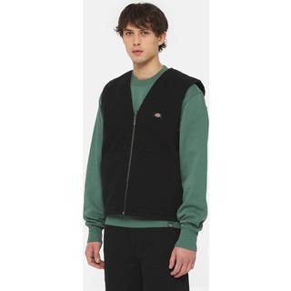 Dickies Men's Duck Canvas Summer Vest Stone Washed Black, M