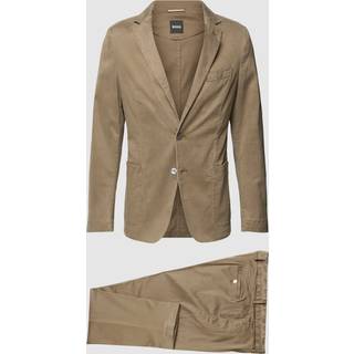 BOSS Black Herren Anzug braun Slim Fit